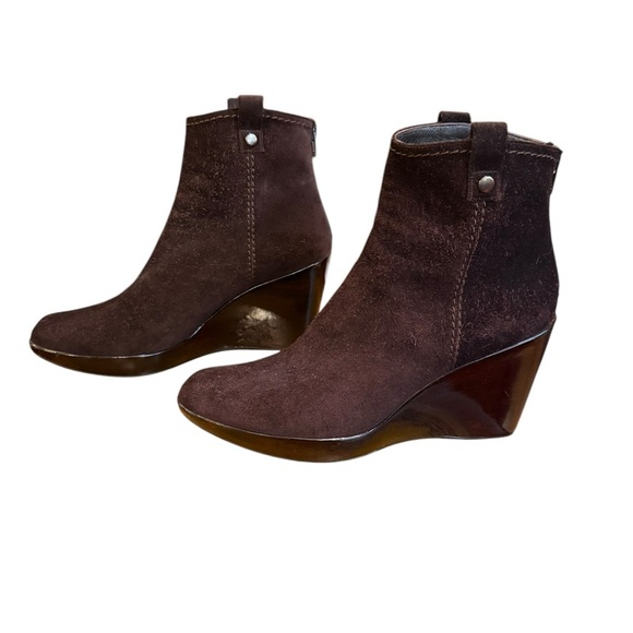 NWOT Stuart Weitzman Hipgal Brown Leather Suede Ankle Bootie Size 8.5 MSRP $400 - Picture 1 of 11